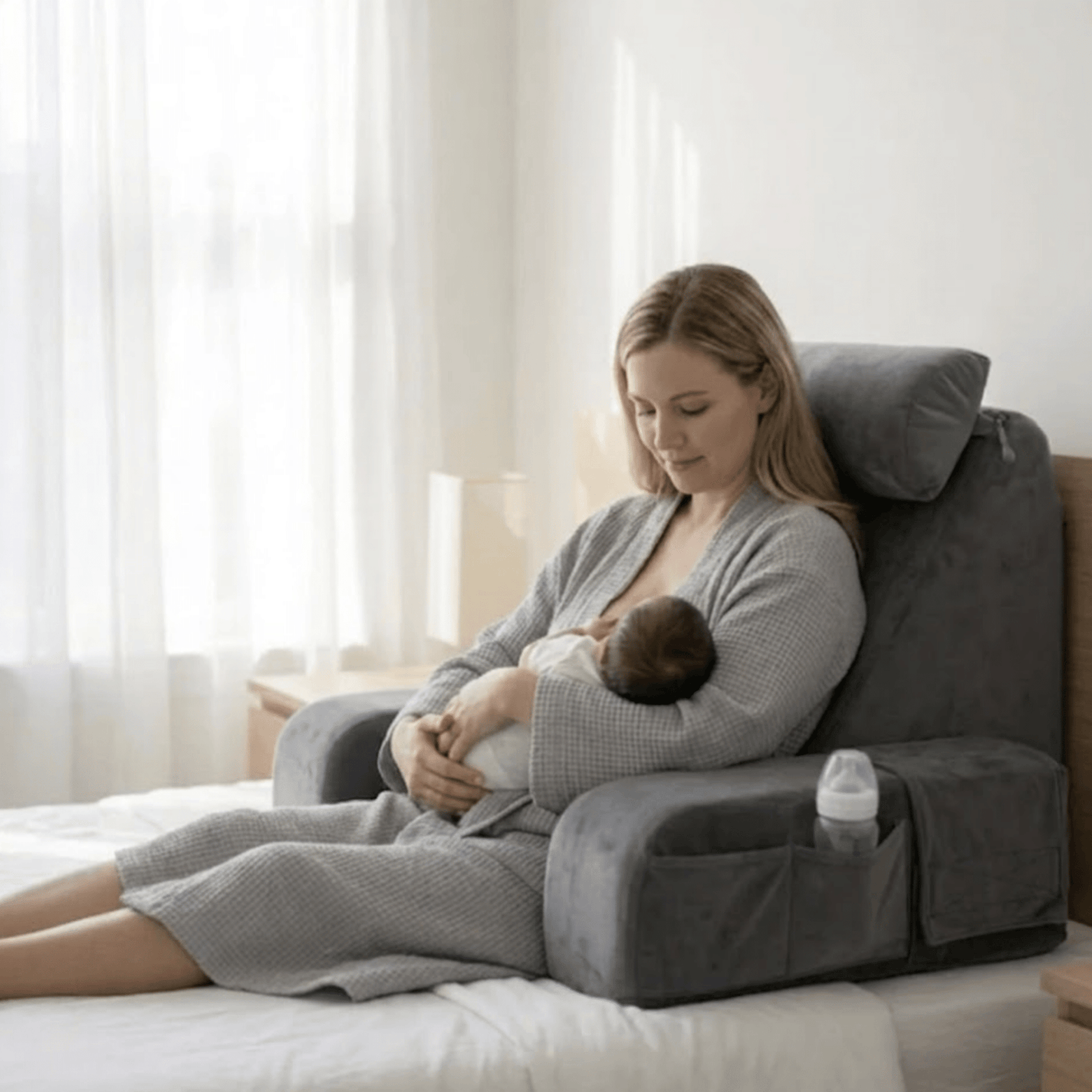 LullaCloud - Memory Foam Pregnancy & Nursing Sofa - Livvewell