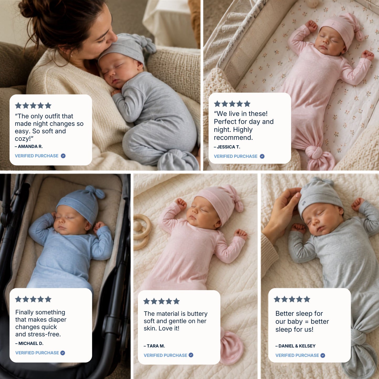 LullaSnug - Bamboo Newborn Sleep Set