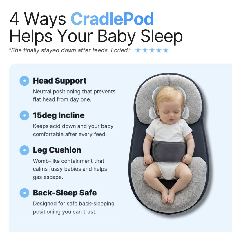 Cradlepod™ - For Reflux, Colic, Better Sleep - Livvewell