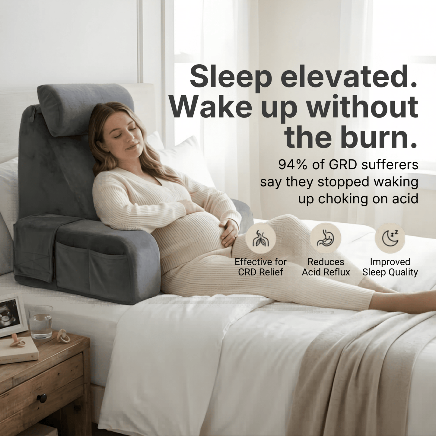 LullaCloud - Memory Foam Pregnancy & Nursing Sofa - Livvewell