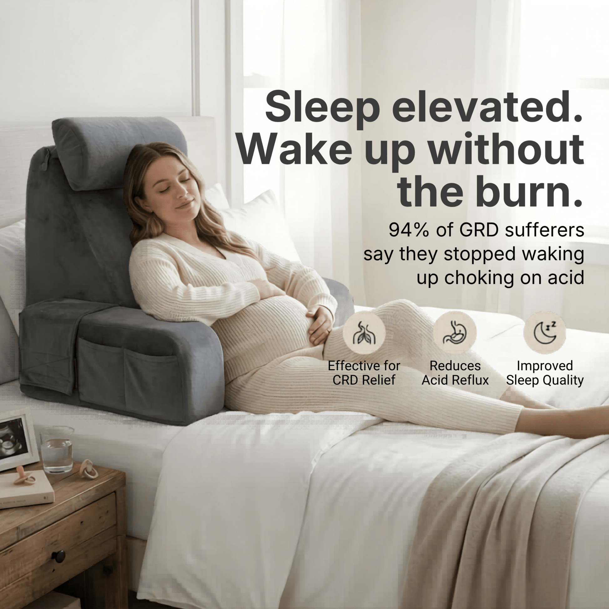 LullaCloud - Memory Foam Pregnancy & Nursing Sofa - Livvewell