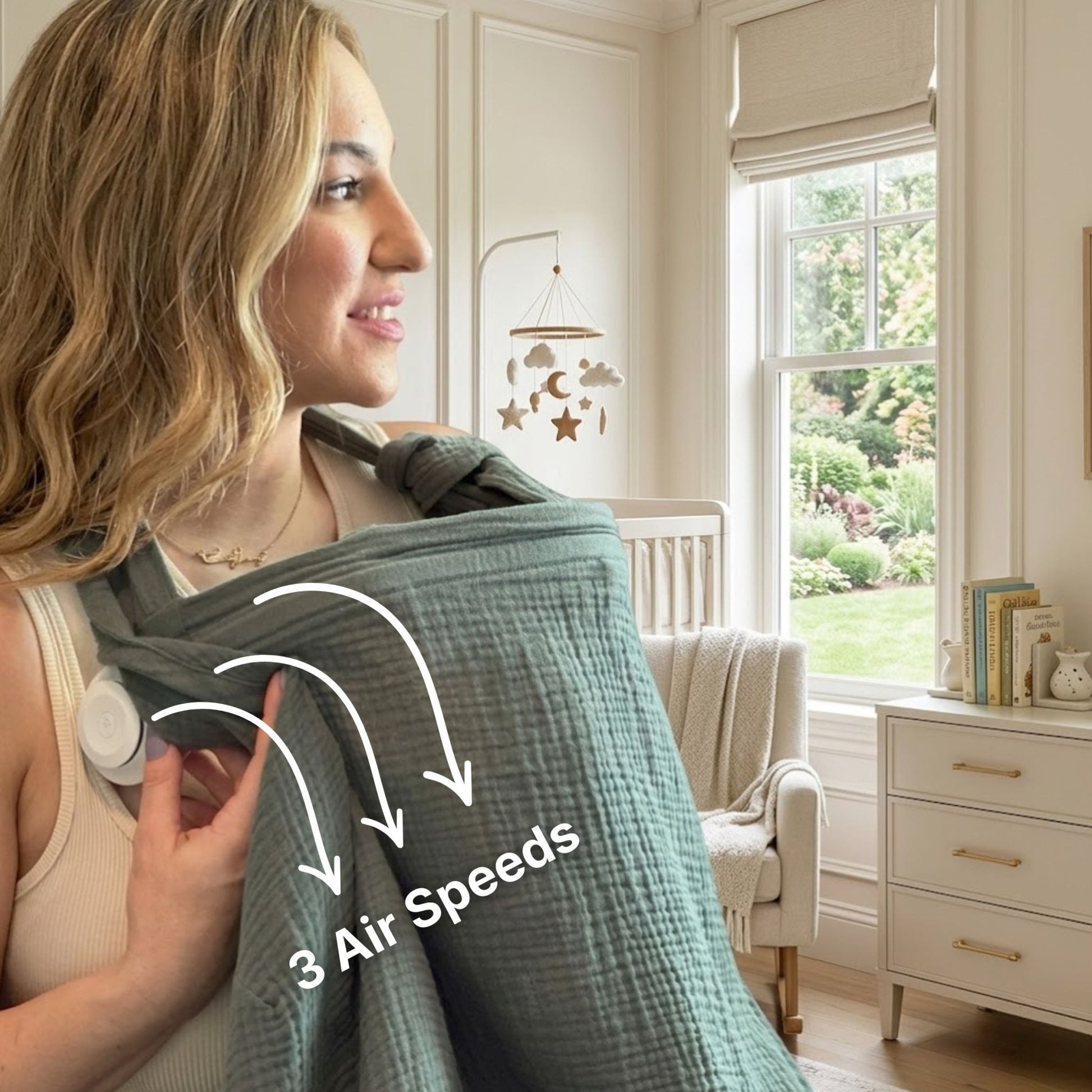Lullafeed - Nursing Cover with Built - In Fan - Livvewell