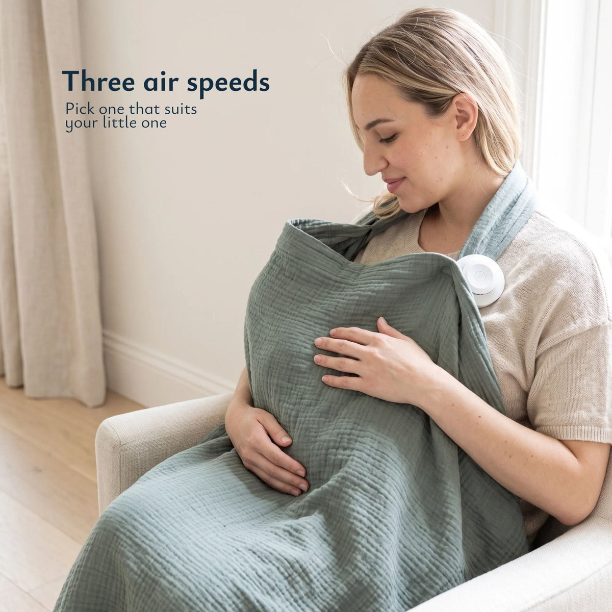 Lullafeed - Nursing Cover with Built-In Fan - Livvewell
