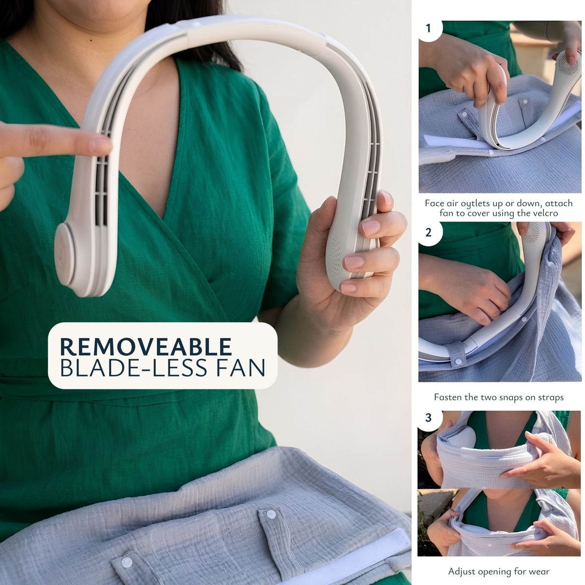 Lullafeed - Nursing Cover with Built-In Fan - Livvewell