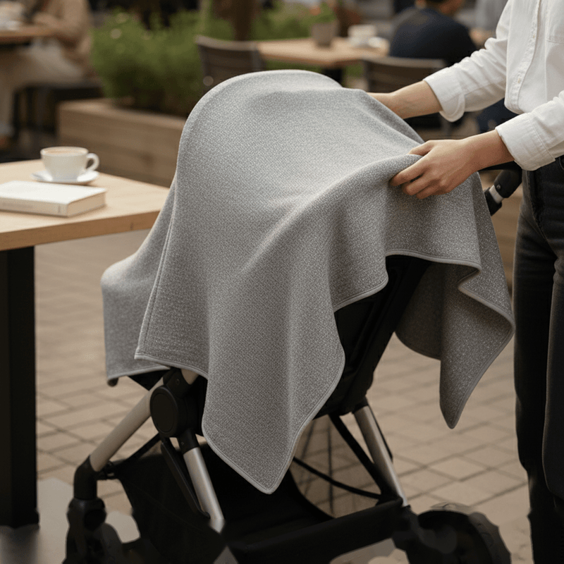 LullaHaven - Silver - Woven Shielding Blanket - Livvewell