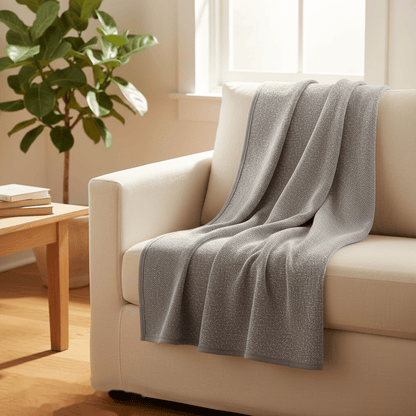 LullaHaven - Silver - Woven Shielding Blanket - Livvewell