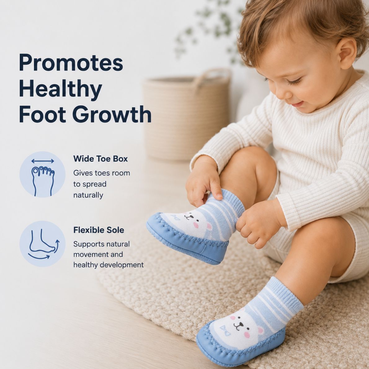 LullaShoe | Non-Slip Baby Sock Shoes - Livvewell