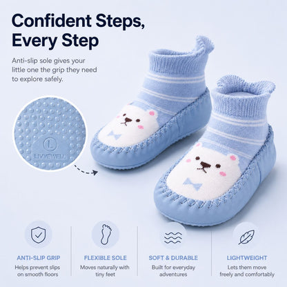 LullaShoe | Non-Slip Baby Sock Shoes - Livvewell