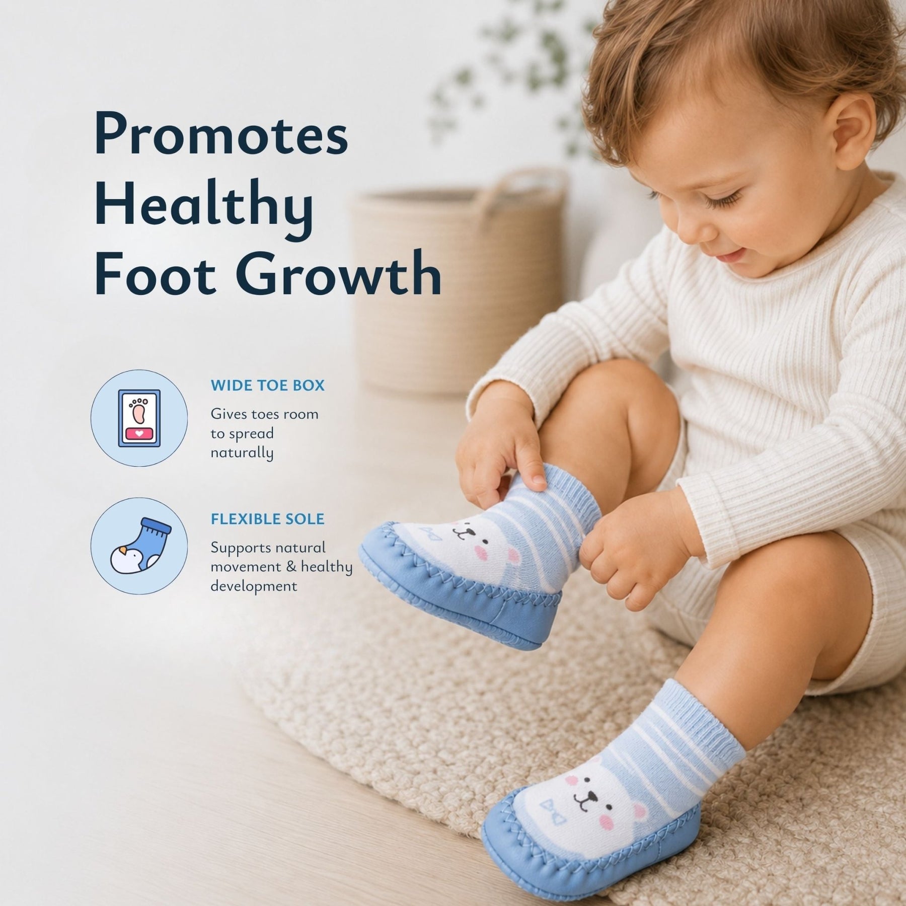 LullaShoe | Non-Slip Baby Sock Shoes - Livvewell