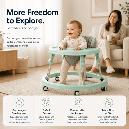 LullaWalker - Anti - Rollover Baby Walker - Livvewell