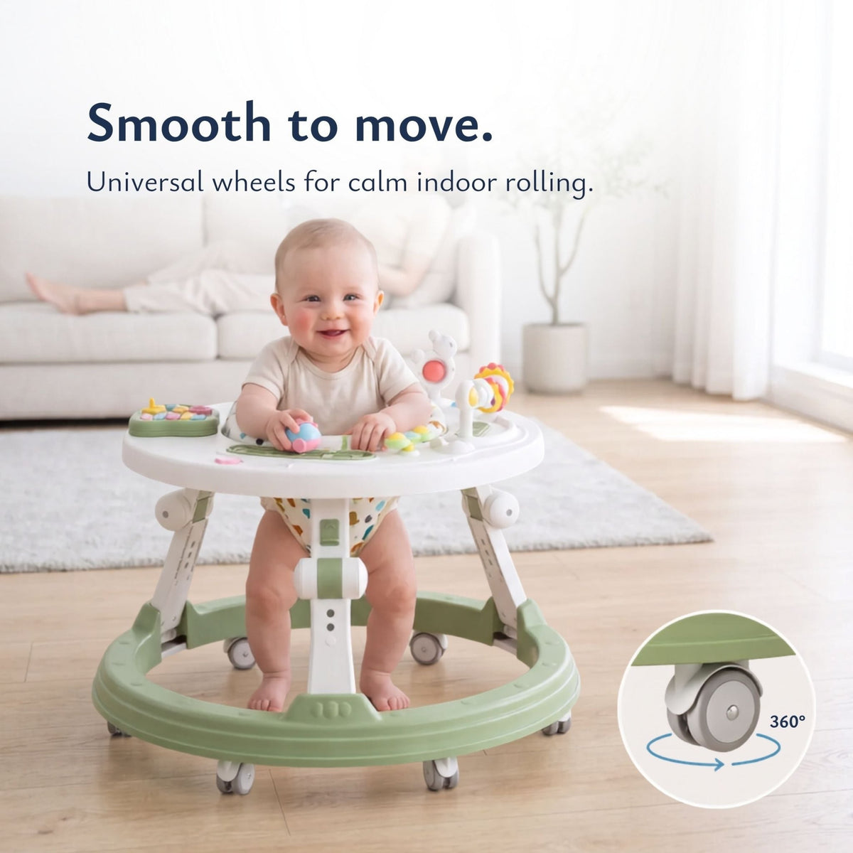LullaWalker - Anti-Rollover Baby Walker - Livvewell