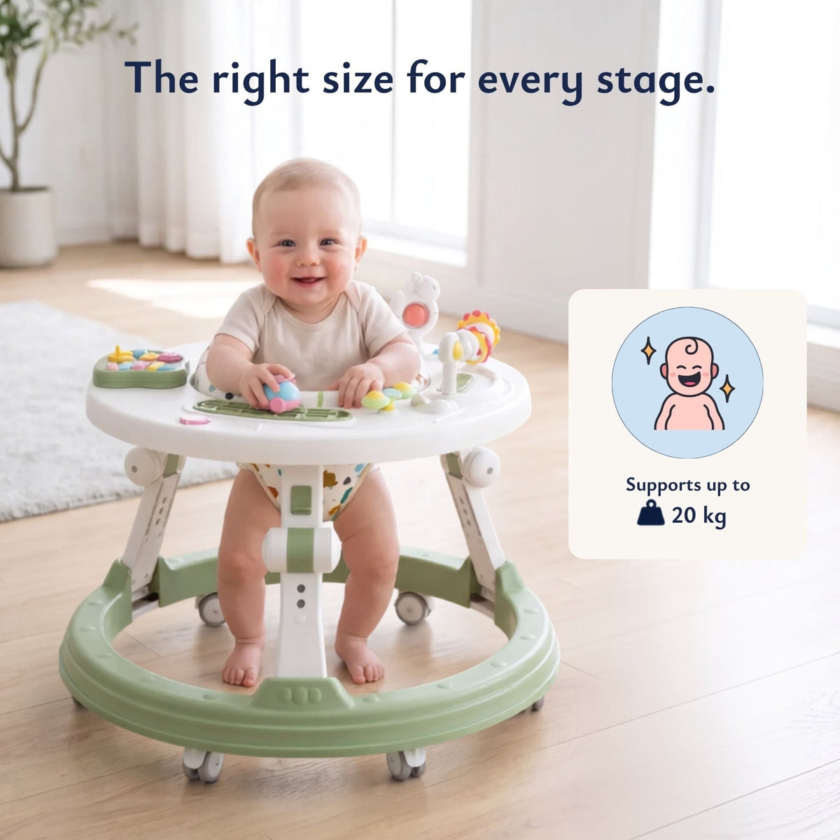 LullaWalker - Anti-Rollover Baby Walker - Livvewell
